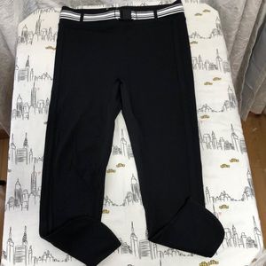 Solid & Striped Sport Black Ace High Waisted Belt Capri leggings